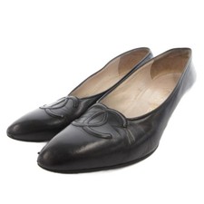 Chanel Pumps Leather Black Women's Size EU36/US6