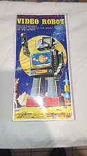 PG1 Horikawa Tin Video Robot Lunar Screen Vintage Diecast Metal Battery Operated