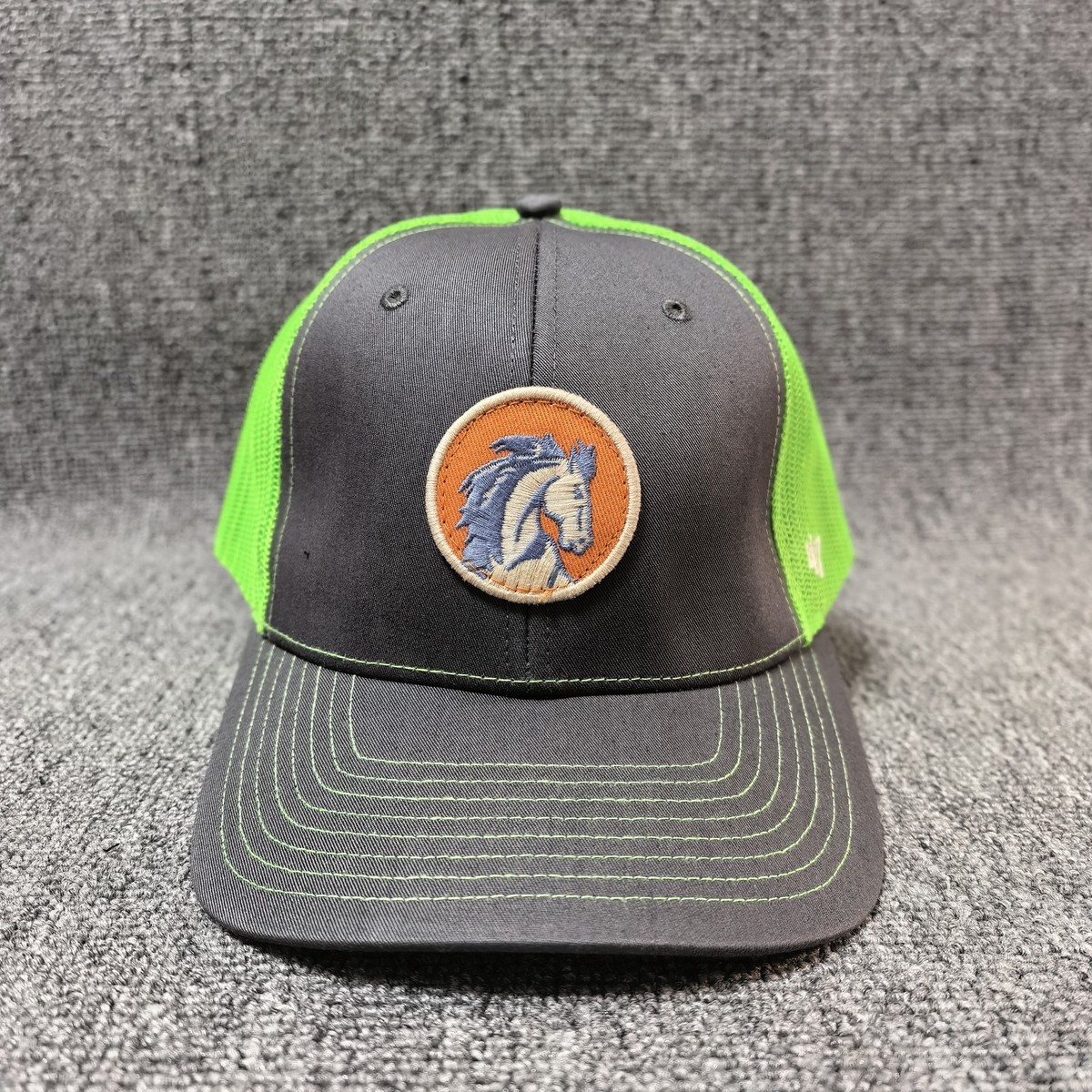 '47 Brand Denver Broncos Retro Trucker Snapback Charcoal Neon Green One Size