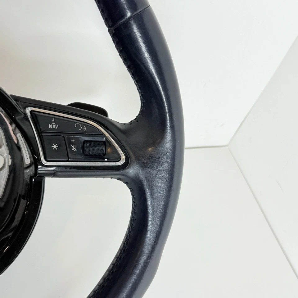 Audi A6 2017 volante con palancas de cambio cuero negro OEM Foto 4 de 4