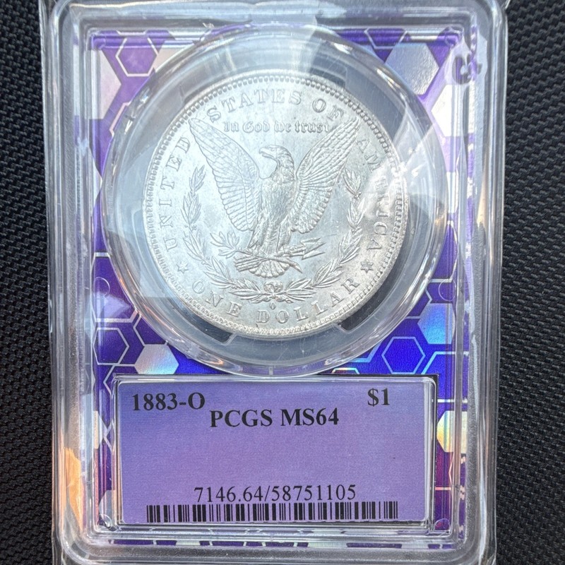 1883-O Morgan Silver Dollar $1 PCGS MS64 Business Strike New Orleans 90% Silver