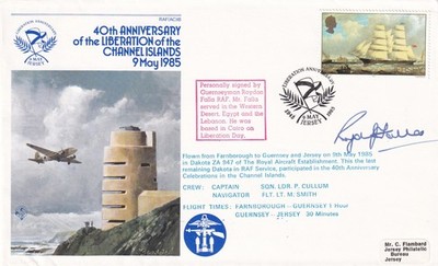 LIberation Channel Islands signiert Guernseyman R Falla RAF diente West Desert
