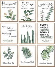9pcs Inspirational Wall Art Motivational Quotes Wall Decor for Office Inspira...