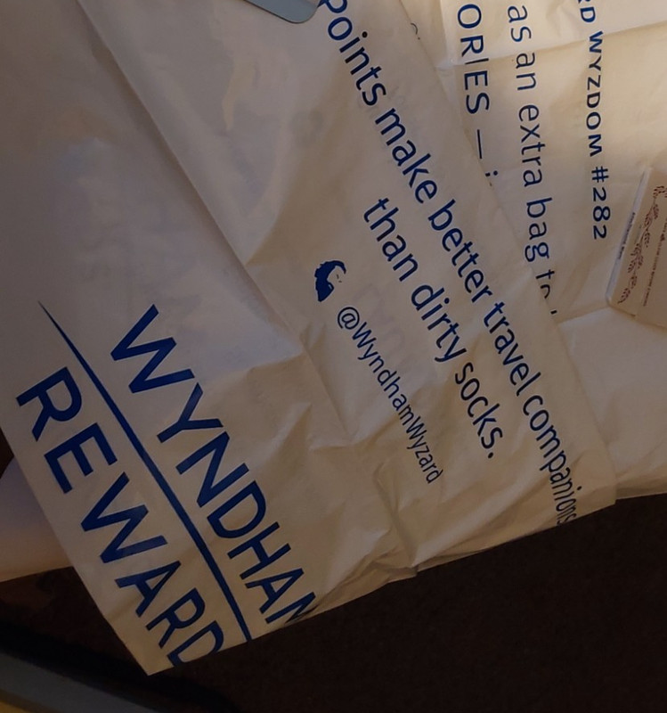 NEW PLASTIC LAUNDRY BAG - WYNDHAM REWARDS