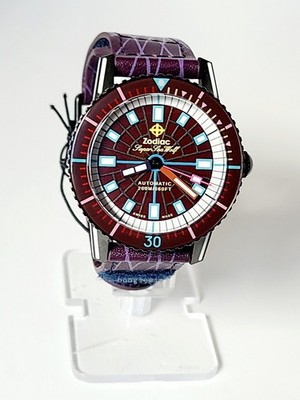 ZODIAC AUTOMATIC LE LASER TAG SUPER SEA WOLF COMPRESSION WATCH ZO9307 new in box
