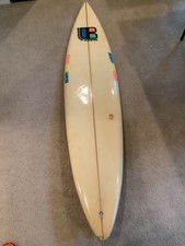Ken Bradshaw Hawaii Big Gun Surfboard 7’10” Vintage Glassed Tri Fin 