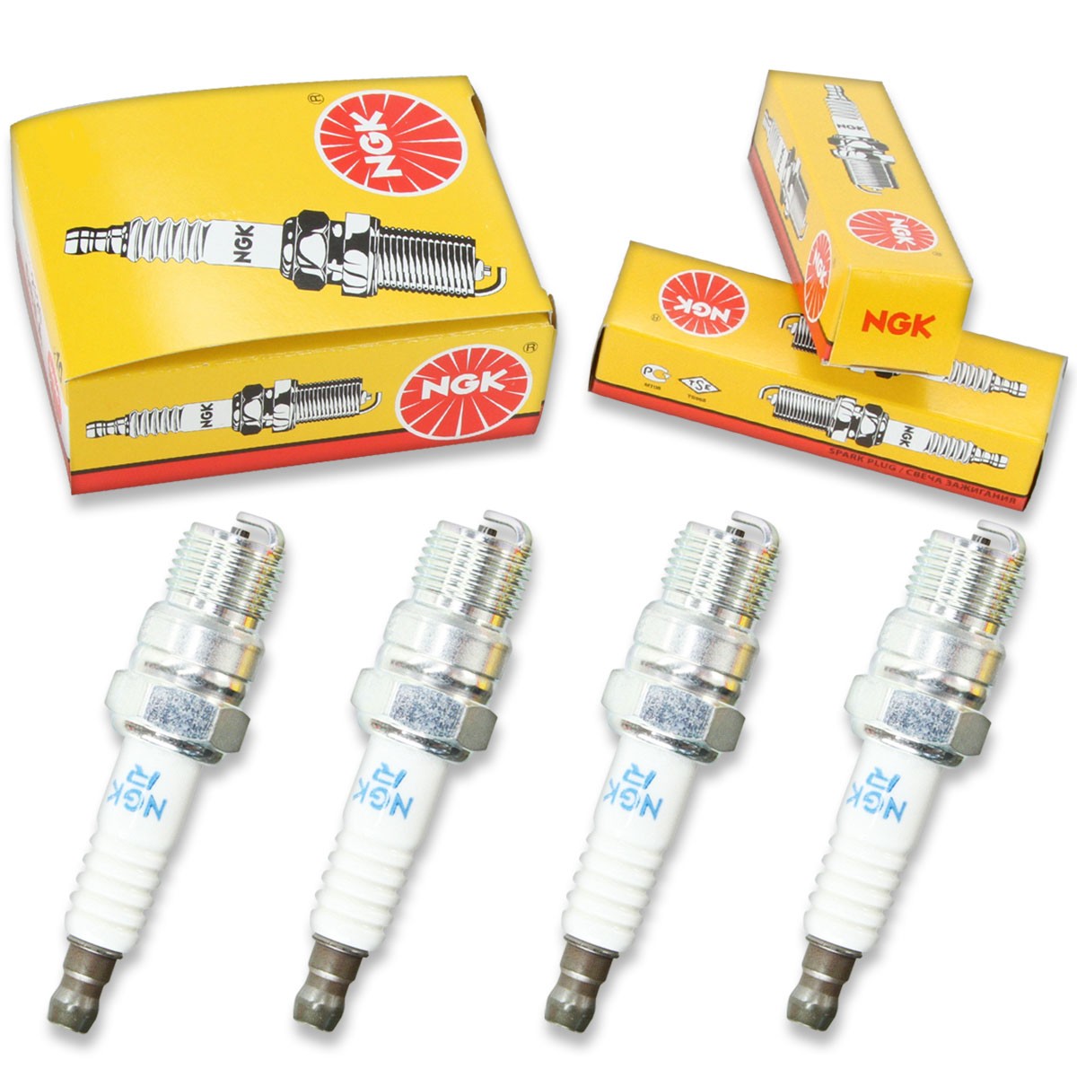 4pcs Mercruiser 205 NGK Standard Spark Plugs Stern Drive 6 Cyl Chevrolet V-6 ck