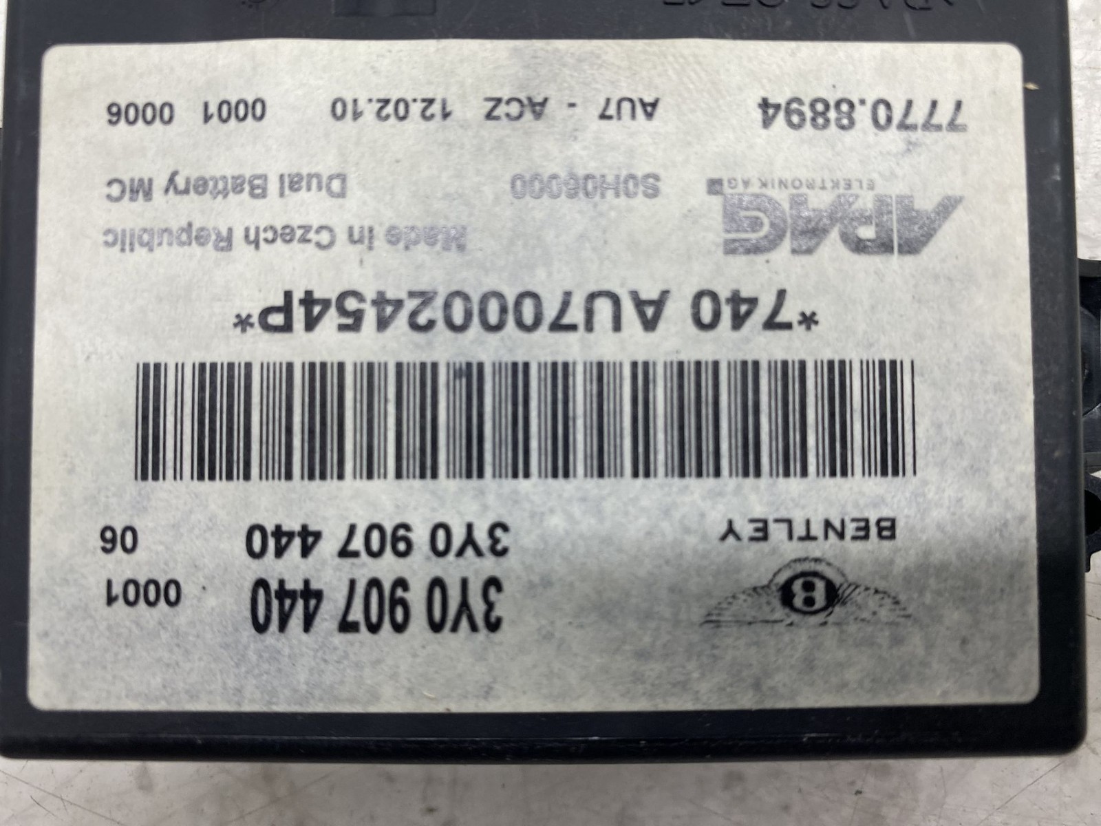 2010-2020 BENTLEY MULSANNE OEM BATTERY CONTROL MODULE UNIT 3Y0907440