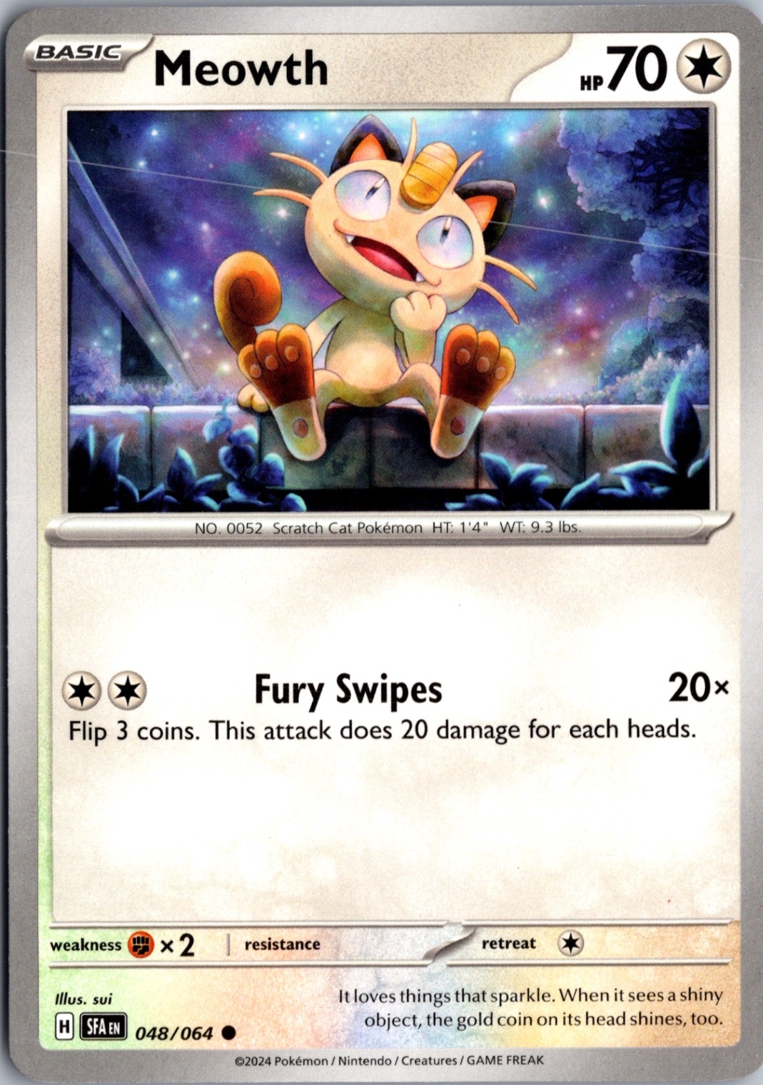 Meowth Normal Common SV: Shrouded Fable 048/064 NM