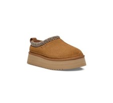 Koolaburra by UGG Suede Platform Slippers-Burree-Chestnut-10M-NEW-A659001