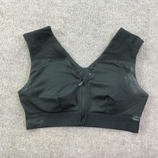 Tommie Copper Sports Bra Womens Medium Black Front Zip Compression Copper Znergy