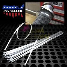 12" 304 Stainless Steel Metal Cable Zip Ties Cable Self Lock Strap Heavy Duty