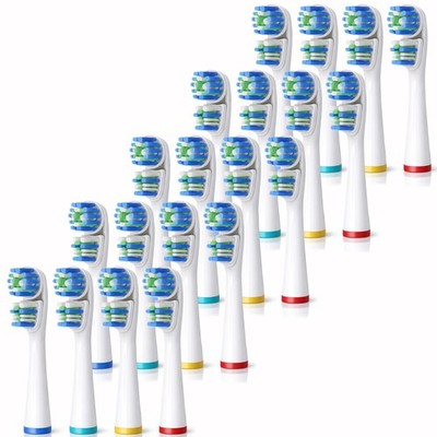 Replacement Brush Heads Compatible with OralB 1 Count (Pack of 20), White