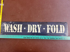 Wash Dry Fold 5x24 Aluminum Metal Sign Laundry Room Wall Decor