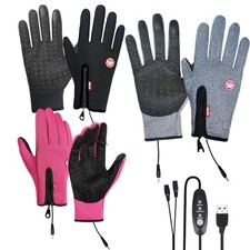 Electric USB Heated Gloves Winter Warm Touchscreen Mittens Thermal Gloves Unisex