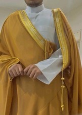 Islamic Cultural Thobe  Bisht Robe Men Arabian Muslim Clothing Eid Wedding