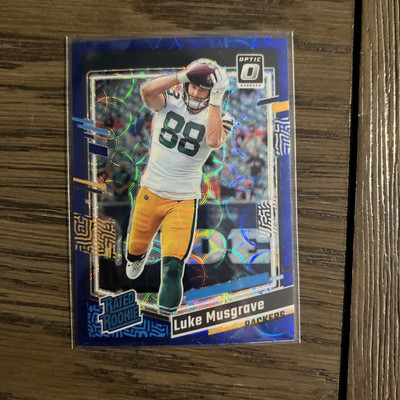 2023 Panini Donruss Optic - Rated Rookie Blue Scope Prizm #241 Luke Musgrave 