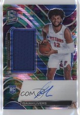 2021 Panini Spectra Rookie Jersey Celestial Prizm 52/99 Isaiah Livers Auto 00f8