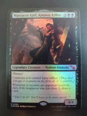 Massacre Girl, Known Killer 0094 MTG Near Mint Foil