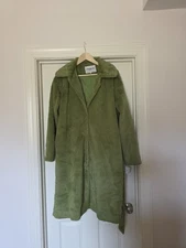 FRNCH Long Faux Fur Trench Coat SZ L Nwt