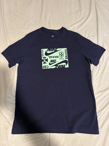 Nike Brazil World Cup 2022 Soccer Original T-Shirt Mens Size Large DX4172-498