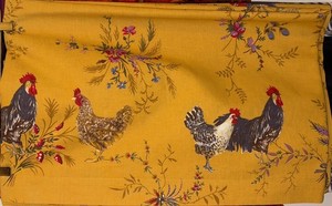 Marc Lacaze for Williams Sonoma Dijon 70 x 108 Cotton Rooster Tablecloth
