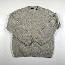 Biaggini Charles Vogele Sweater Mens Medium Heather Gray Wool Blend V Neck