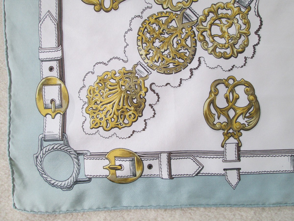 FOULARD HERMÈS VIRAGES En Soie - Modèle Vintage Rare - 100% Soie Noire