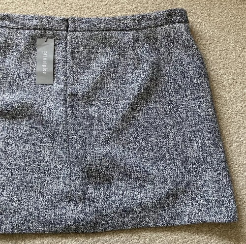 LADIES PRINCIPLES NAVY TEXTURED PATTERN SKIRT SIZE 26 BNWT £30 TAG PRESENT GIFT - Imagen 11 de 12