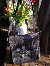COACH Black SOHO Leather Silver HW Handbag Shoulder Bag EXCELLENT C05Q-3645