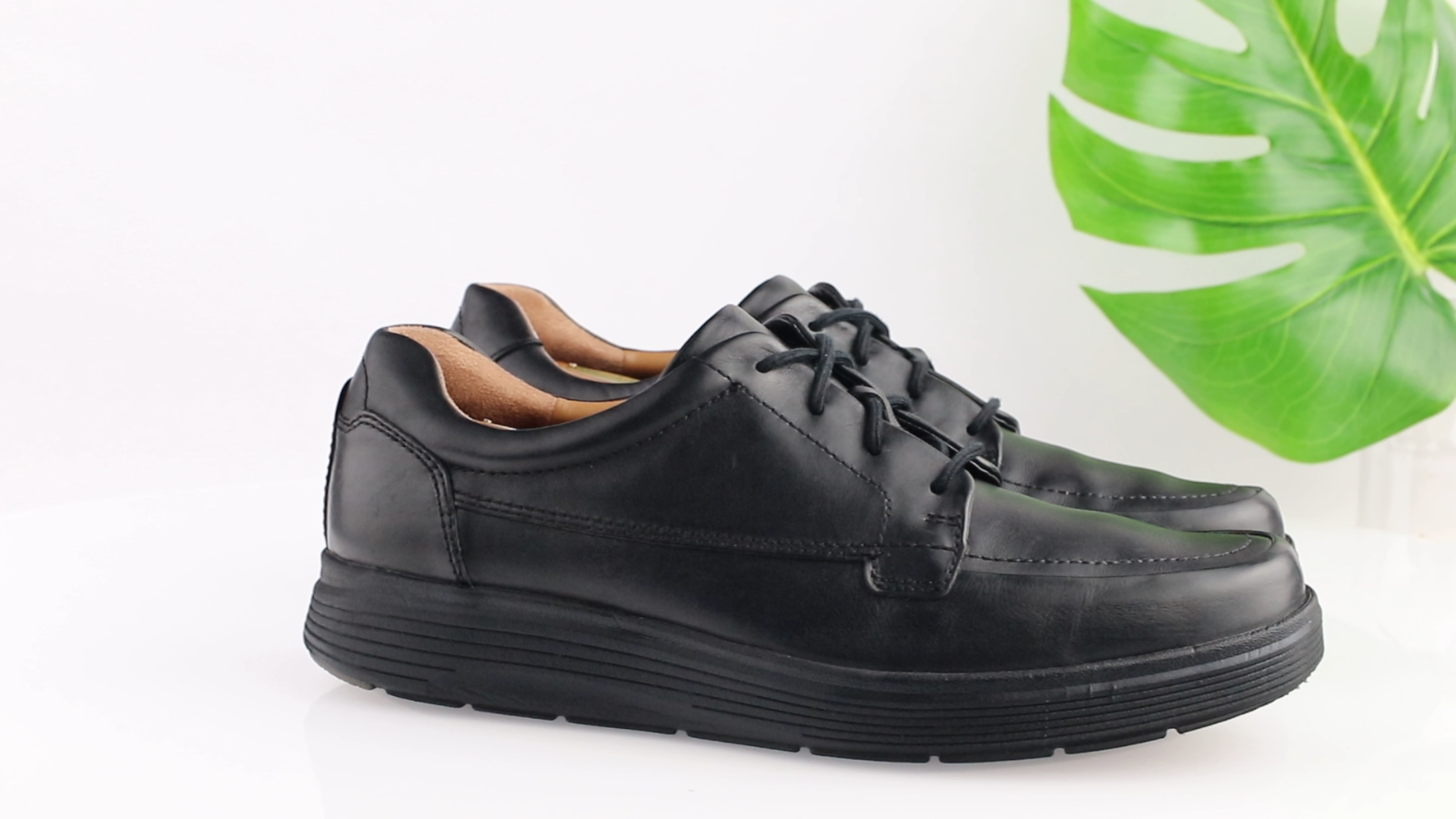 SAOLA Scarpa stringata casual Clarks uomo Un Abode Ease Oxford taglia 13 M pelle nera