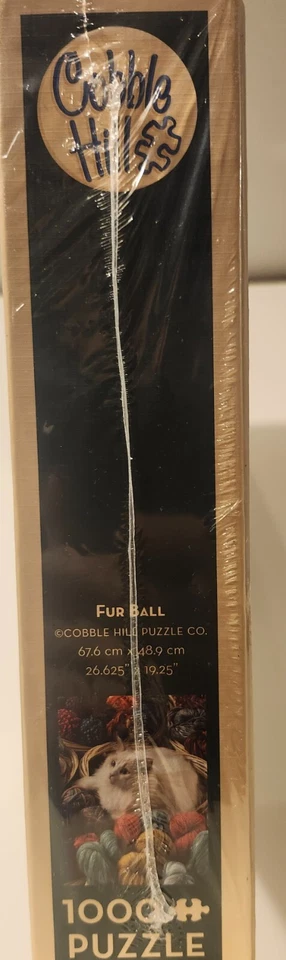 Rompecabezas Cobble Hill bola de piel gato blanco en hilo 1000 piezas nuevo Foto 2 de 2