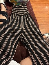 Strapless Unbranded Smocked Top Jumpsuit Cropped Length Junior SM