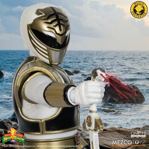 Mezco Toyz Power Rangers Exclusivo Blanco Ranger Mezco 1/12 MDX MMPR NUEVO Sellado - Imagen 9 de 20