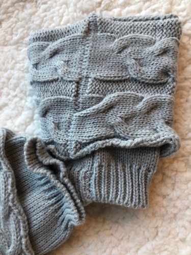 Boot Topper Leg-Warmers Grey One Size FREE SHIPPING - Picture 5 of 5