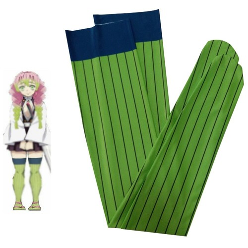 Demon Slayer Kimetsu no Yaiba Kanroji Mitsuri Cosplay Over Knee Socks Stockings - Picture 1 of 9