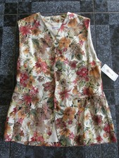 Bnwt Rare Vintage Bianca Sheila Long Flowered Waistcoat Size 34/36" Rrp £59.95