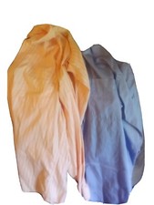 Hunt Club Pin Point Peach Striped Blue Button Down 16 34/35 Mens Shirts 2