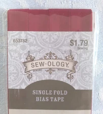 4 yards Brick Red 1/2" wide Single Fold BIAS TAPE Sew-ology