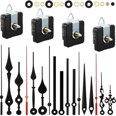 Uhrwerk Wanduhr, Quarz, lautlos, DIY, Zeiger Set, Ersatzteile, Schwarz, 18 mm