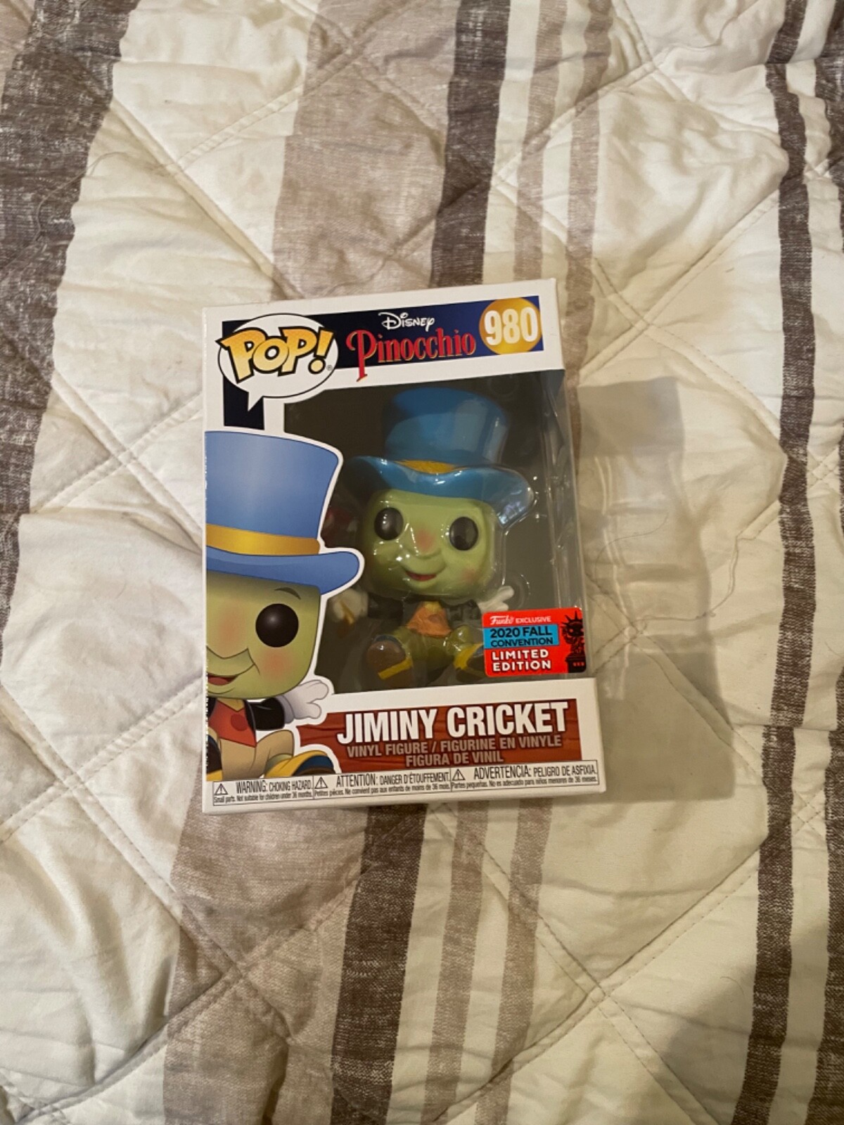Funko Pop! Disney Pinocchio Jiminy Cricket 2020 Shared Exclusive #980 Unopened