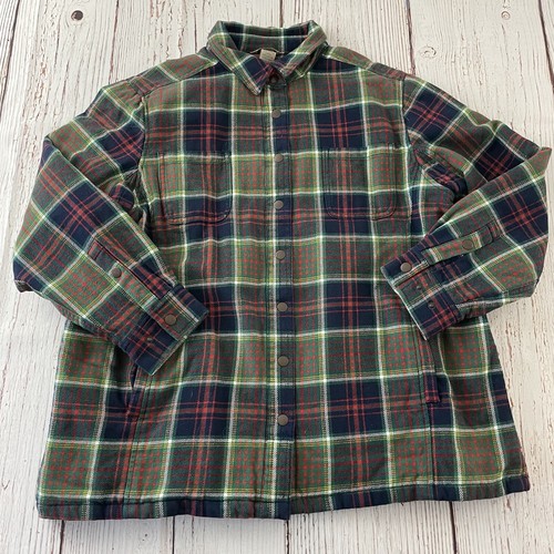 Duluth Trading Co Plaid Snap Button 