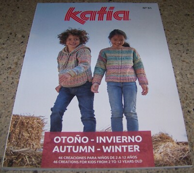 KATIA F/W knitting pattern book #91 with 46 Designs for Children 2 thru 12 years