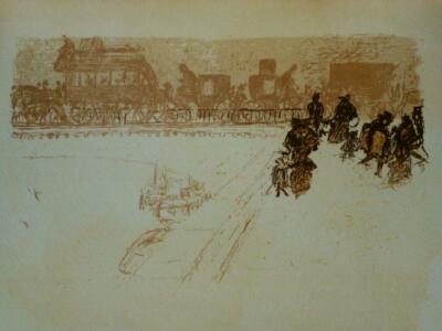  QUELQUES ASPECTS DE LA VIE DE PARIS-LE PONT DES ARTS  BY BONNARD LITHOGRAPH 123