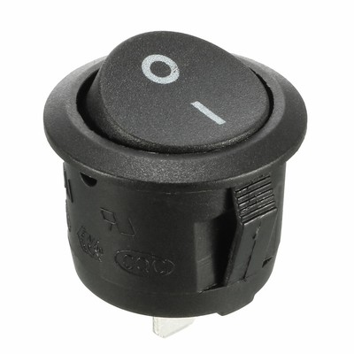 AC250V/6A 125V/10A 2 Port SPST 2 Position Boat Rocker Switch UL Listed-