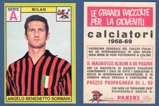 FIGURINA CALCIATORI PANINI 1968/69 - NUOVA/NEW - SORMANI - MILAN
