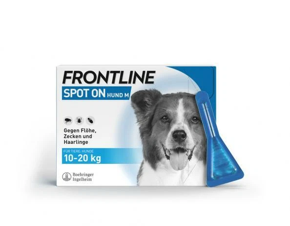 FRONTLINE Spot on H Lösung für Hunde M 10 - 20 kg, 3 Pipetten ,PZN 00662882