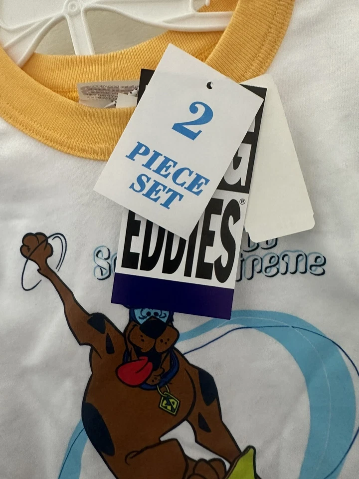 Juego de 2 piezas de pijama Scooby-Doo de Cartoon Network para niños talla 7 L/S Top/Pantalones Nuevo con etiquetas Foto 4 de 4