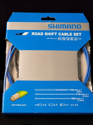 Shimano Road Optislick Derailleur Cable and Housing Set, Blue