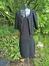 Lauren Ralph Lauren sleeveless black dress W/ short sleeves jacket Size Large